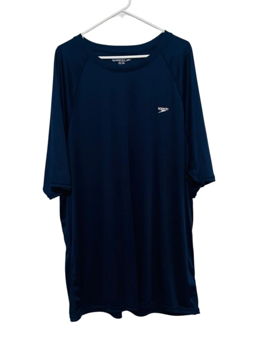 Speedo Men's Swim Shirt 4XL XXXXL Navy Lightweight Performance Active Rash Guard